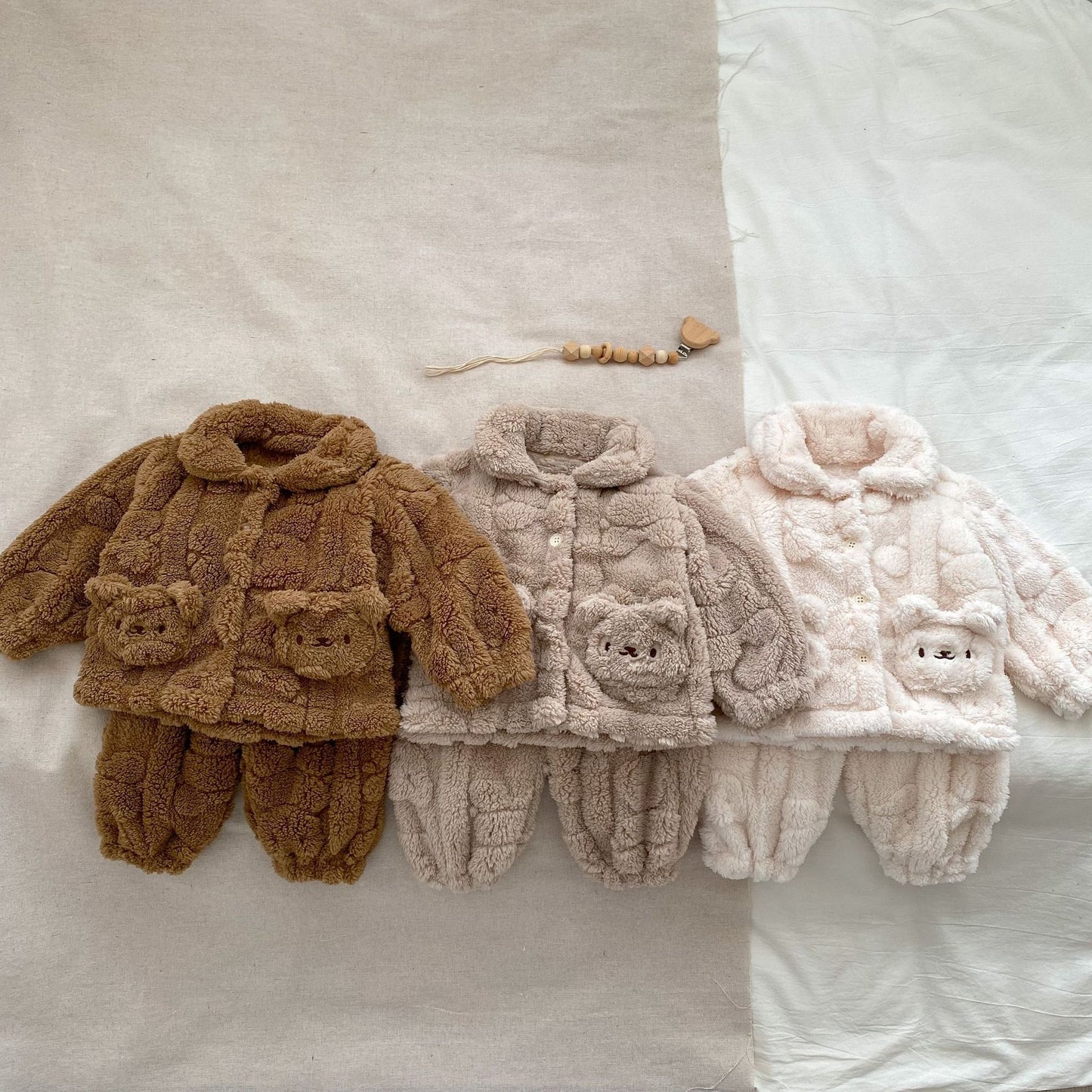 Lovely Bear Plush Pajama Set