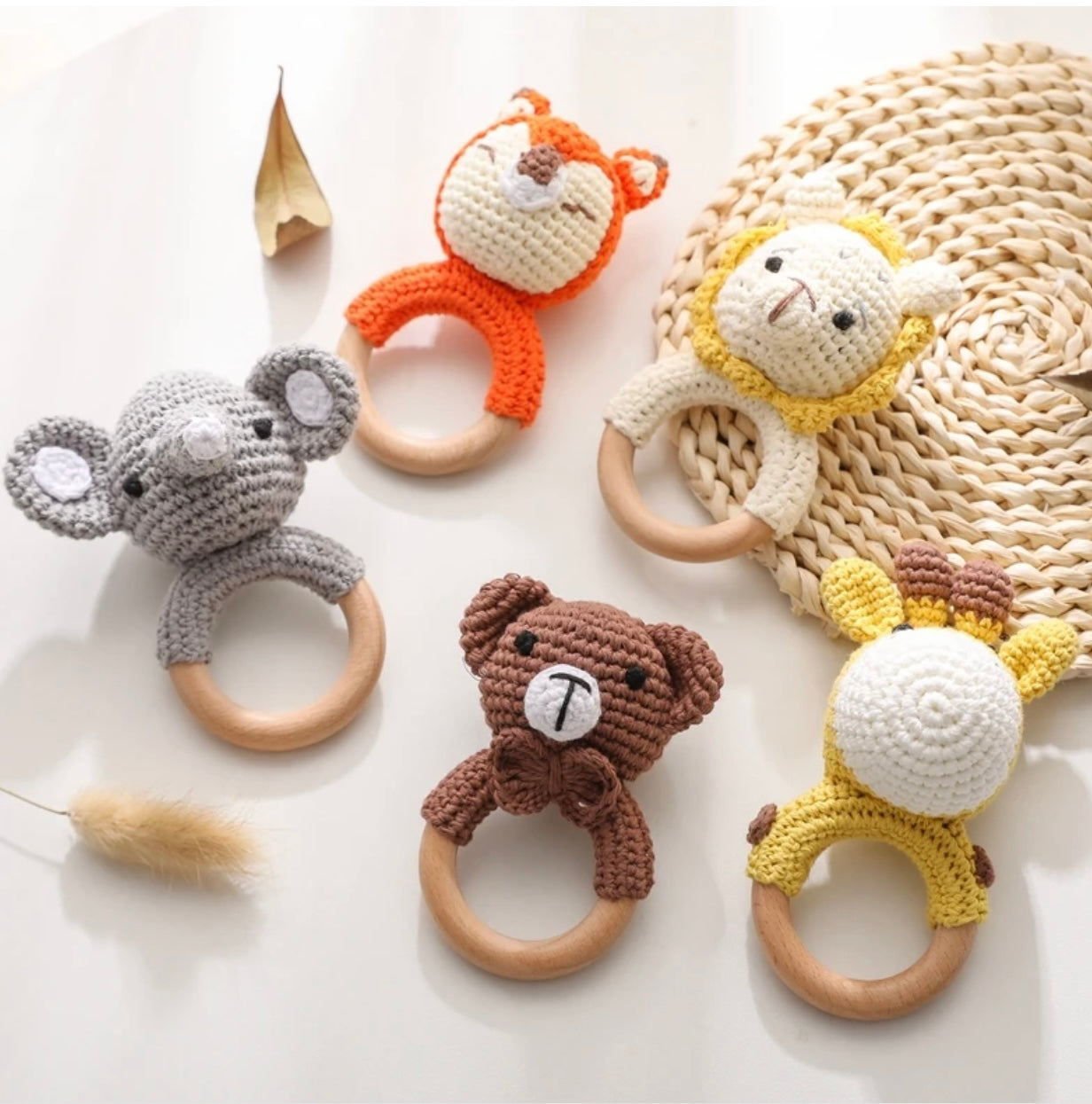 Crochet Animal Rattle Toy