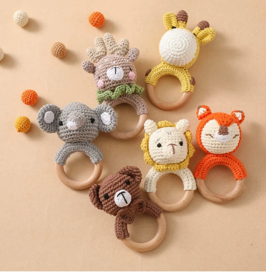 Crochet Animal Rattle Toy